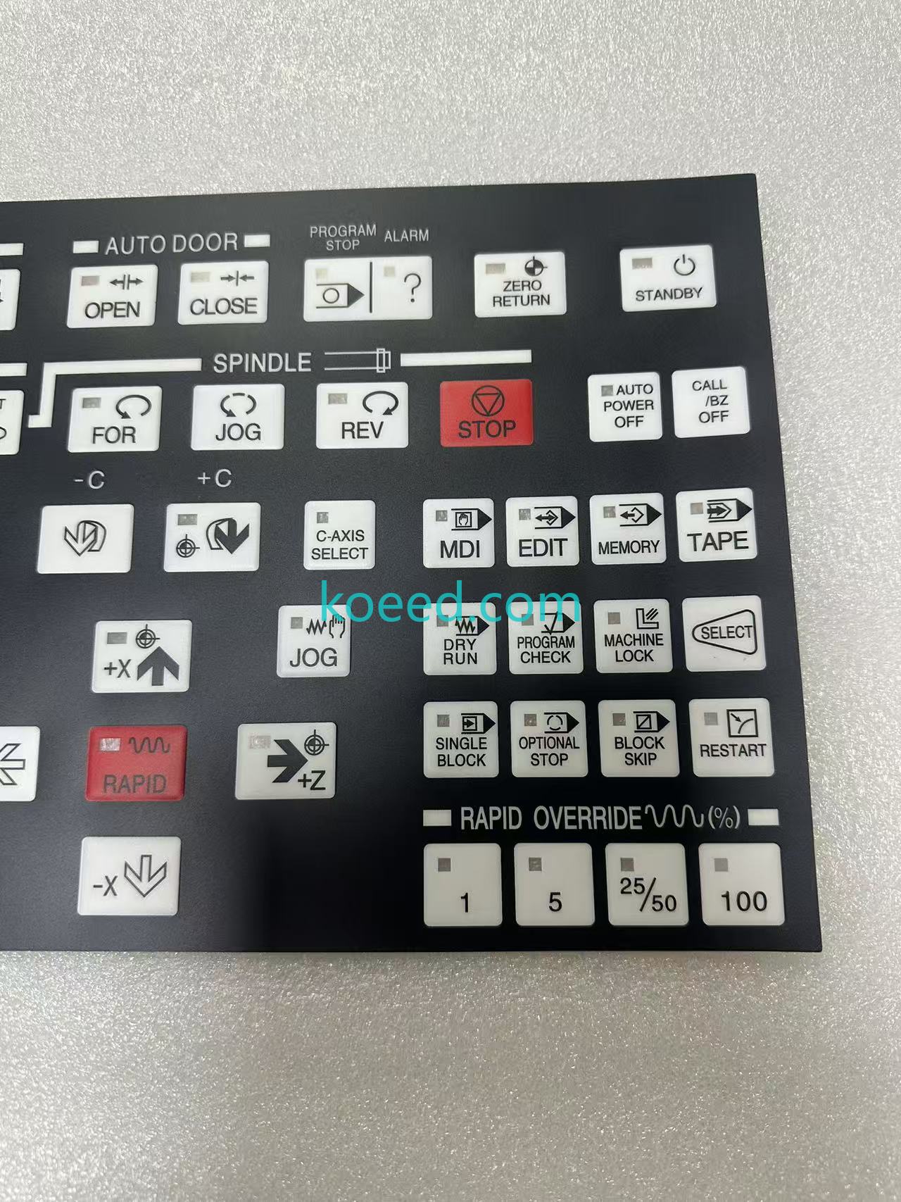 CNC Lathe Operating Membrane Key Sheet Overlay - Koeed Fashion View